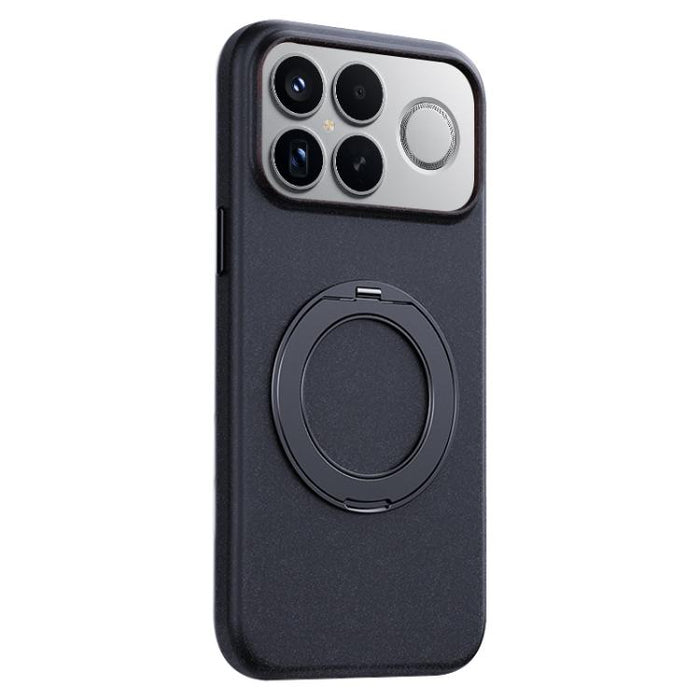Funda magnética para teléfono Boundless Series Rock Sand con soporte de aleación giratorio de 360 grados., For Redmi K90, For Redmi K90 Pro Max