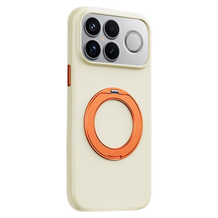 Funda magnética para teléfono Boundless Series Rock Sand con soporte de aleación giratorio de 360 grados., For Redmi K90, For Redmi K90 Pro Max