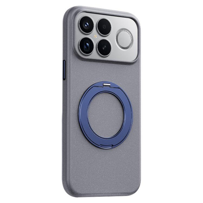 Funda magnética para teléfono Boundless Series Rock Sand con soporte de aleación giratorio de 360 grados., For Redmi K90, For Redmi K90 Pro Max