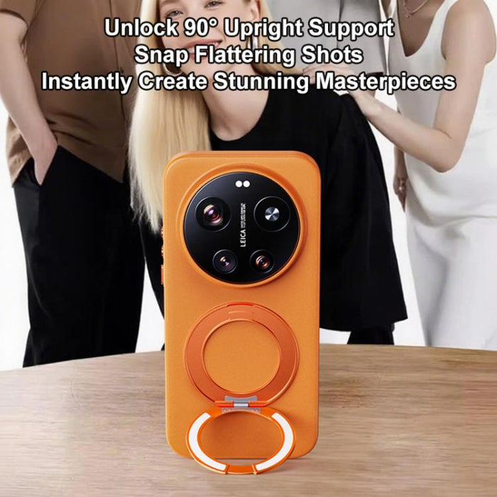 Funda magnética para teléfono Boundless Series Rock Sand con soporte de aleación giratorio de 360 grados., For Redmi K90, For Redmi K90 Pro Max