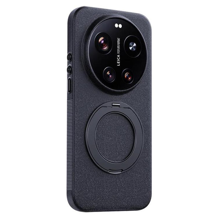 Funda magnética para teléfono Boundless Series Rock Sand con soporte de aleación giratorio de 360 grados., For Xiaomi 17 Ultra, For Xiaomi 17 Pro Max, For Xiaomi 17 Pro, For Xiaomi 17