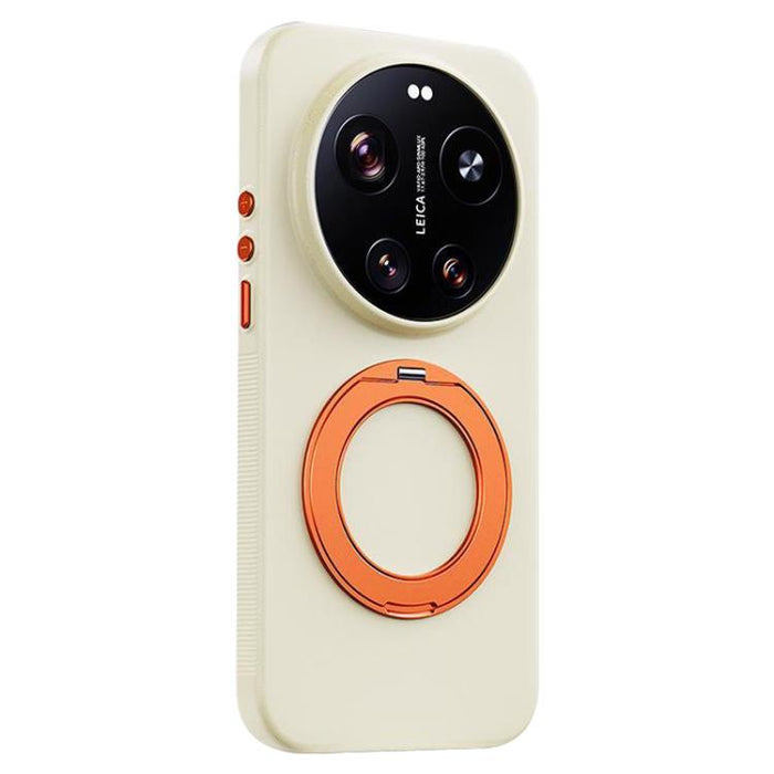 Funda magnética para teléfono Boundless Series Rock Sand con soporte de aleación giratorio de 360 grados., For Xiaomi 17 Ultra, For Xiaomi 17 Pro Max, For Xiaomi 17 Pro, For Xiaomi 17