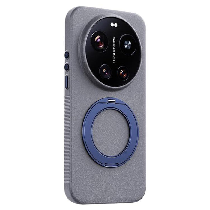 Funda magnética para teléfono Boundless Series Rock Sand con soporte de aleación giratorio de 360 grados., For Xiaomi 17 Ultra, For Xiaomi 17 Pro Max, For Xiaomi 17 Pro, For Xiaomi 17