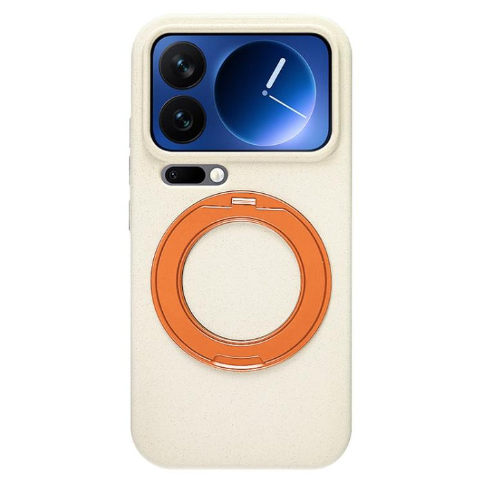 Funda magnética para teléfono Boundless Series Rock Sand con soporte de aleación giratorio de 360 grados., For Xiaomi 17 Ultra, For Xiaomi 17 Pro Max, For Xiaomi 17 Pro, For Xiaomi 17