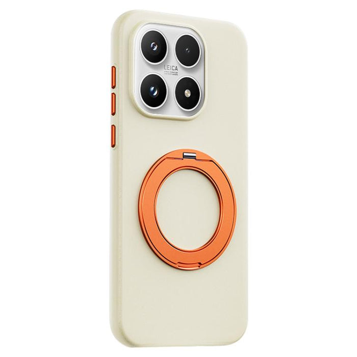 Funda magnética para teléfono Boundless Series Rock Sand con soporte de aleación giratorio de 360 grados., For Xiaomi 17 Ultra, For Xiaomi 17 Pro Max, For Xiaomi 17 Pro, For Xiaomi 17