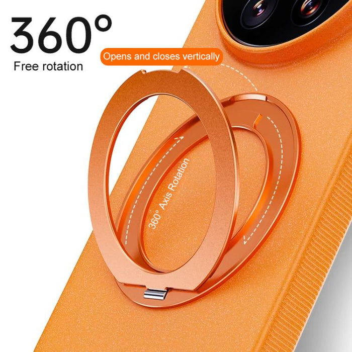 Funda magnética para teléfono Boundless Series Rock Sand con soporte de aleación giratorio de 360 grados., For Xiaomi 17 Ultra, For Xiaomi 17 Pro Max, For Xiaomi 17 Pro, For Xiaomi 17