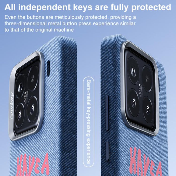 Hermosa funda magnética para teléfono con textura vaquera y cobertura total., For Xiaomi 17, For Xiaomi 15S Pro, For Xiaomi 15 Pro, For Xiaomi 15, For Xiaomi 14 Pro, For Xiaomi 14