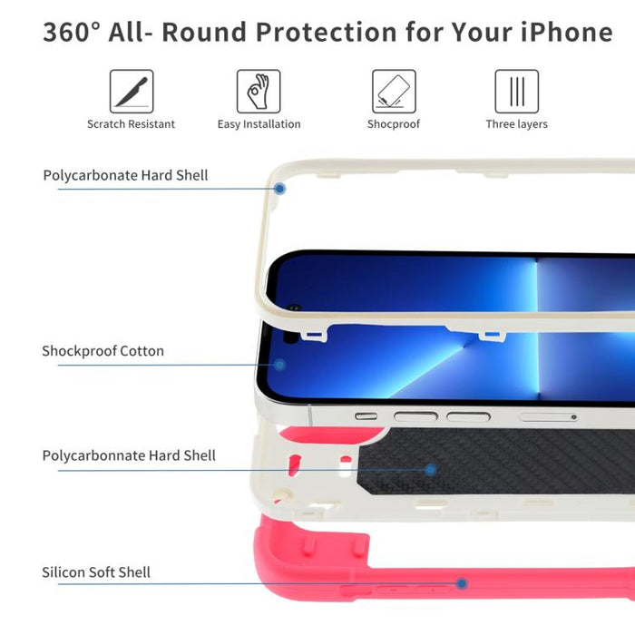 Funda para teléfono híbrida de silicona y policarbonato con soporte giratorio de 360 grados y doble anillo., For iPhone 11 Pro Max, For iPhone 11