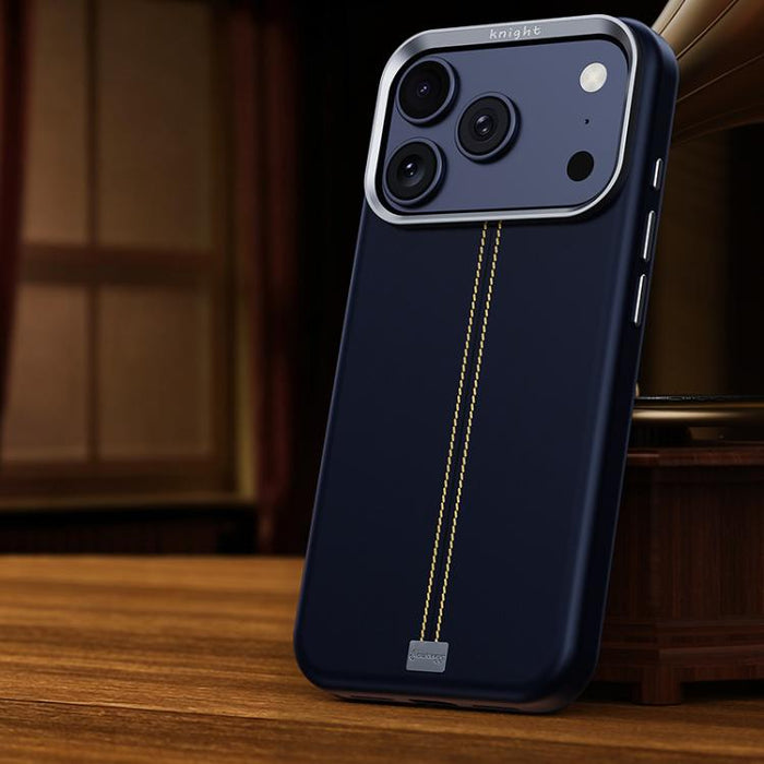 Funda magnética para teléfono Jazz Series con marco de metal texturizado y piel vegana de estilo retro., For iPhone 17 Pro Max, For iPhone 17 Pro, For iPhone 17, For iPhone Air, For iPhone 16 Pro Max, For iPhone 16 Pro, For iPhone 16 Plus, For iPhone 1...