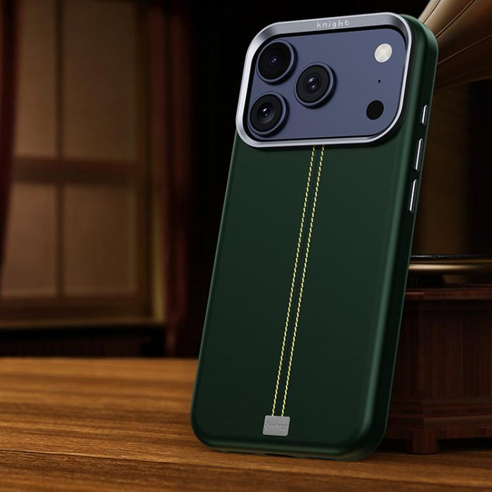 Funda magnética para teléfono Jazz Series con marco de metal texturizado y piel vegana de estilo retro., For iPhone 17 Pro Max, For iPhone 17 Pro, For iPhone 17, For iPhone Air, For iPhone 16 Pro Max, For iPhone 16 Pro, For iPhone 16 Plus, For iPhone 1...
