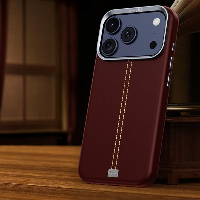Funda magnética para teléfono Jazz Series con marco de metal texturizado y piel vegana de estilo retro., For iPhone 17 Pro Max, For iPhone 17 Pro, For iPhone 17, For iPhone Air, For iPhone 16 Pro Max, For iPhone 16 Pro, For iPhone 16 Plus, For iPhone 1...