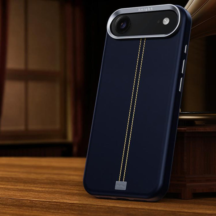 Funda magnética para teléfono Jazz Series con marco de metal texturizado y piel vegana de estilo retro., For iPhone 17 Pro Max, For iPhone 17 Pro, For iPhone 17, For iPhone Air, For iPhone 16 Pro Max, For iPhone 16 Pro, For iPhone 16 Plus, For iPhone 1...