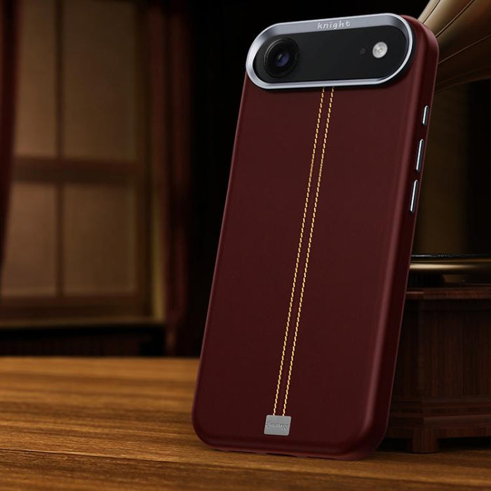 Funda magnética para teléfono Jazz Series con marco de metal texturizado y piel vegana de estilo retro., For iPhone 17 Pro Max, For iPhone 17 Pro, For iPhone 17, For iPhone Air, For iPhone 16 Pro Max, For iPhone 16 Pro, For iPhone 16 Plus, For iPhone 1...