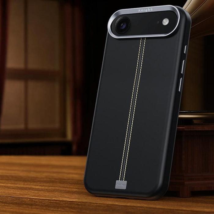 Funda magnética para teléfono Jazz Series con marco de metal texturizado y piel vegana de estilo retro., For iPhone 17 Pro Max, For iPhone 17 Pro, For iPhone 17, For iPhone Air, For iPhone 16 Pro Max, For iPhone 16 Pro, For iPhone 16 Plus, For iPhone 1...