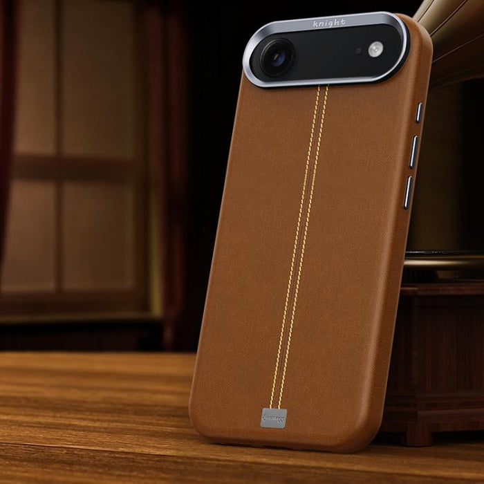 Funda magnética para teléfono Jazz Series con marco de metal texturizado y piel vegana de estilo retro., For iPhone 17 Pro Max, For iPhone 17 Pro, For iPhone 17, For iPhone Air, For iPhone 16 Pro Max, For iPhone 16 Pro, For iPhone 16 Plus, For iPhone 1...