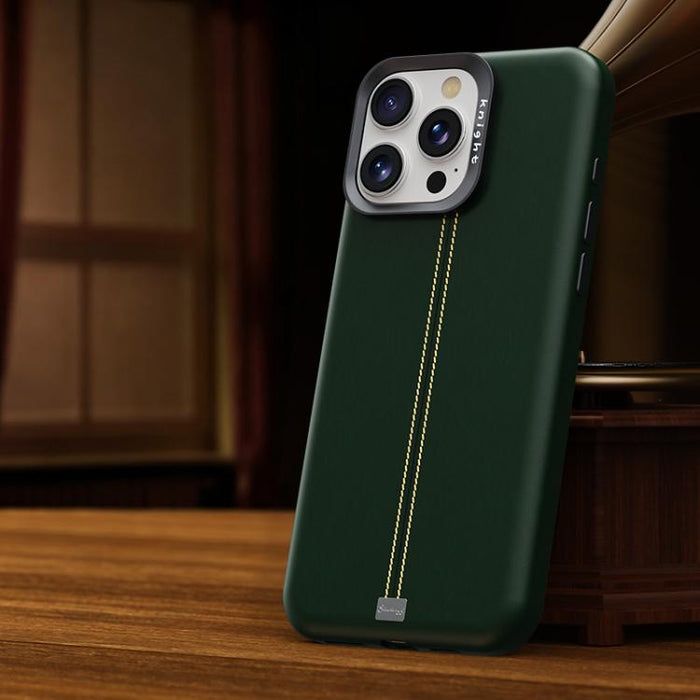 Funda magnética para teléfono Jazz Series con marco de metal texturizado y piel vegana de estilo retro., For iPhone 17 Pro Max, For iPhone 17 Pro, For iPhone 17, For iPhone Air, For iPhone 16 Pro Max, For iPhone 16 Pro, For iPhone 16 Plus, For iPhone 1...