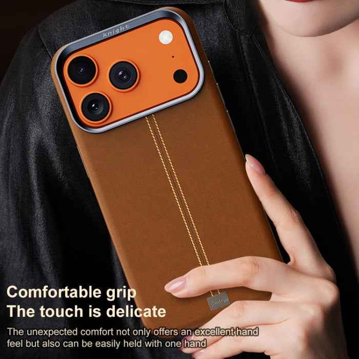 Funda magnética para teléfono Jazz Series con marco de metal texturizado y piel vegana de estilo retro., For iPhone 17 Pro Max, For iPhone 17 Pro, For iPhone 17, For iPhone Air, For iPhone 16 Pro Max, For iPhone 16 Pro, For iPhone 16 Plus, For iPhone 1...