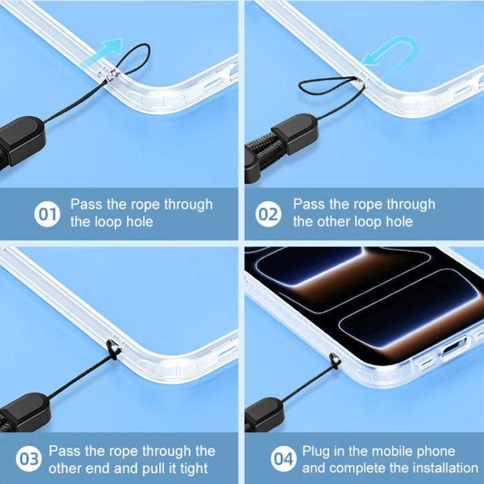 Mini cordón ajustable para teléfono con cierre automático, estilo escudo.