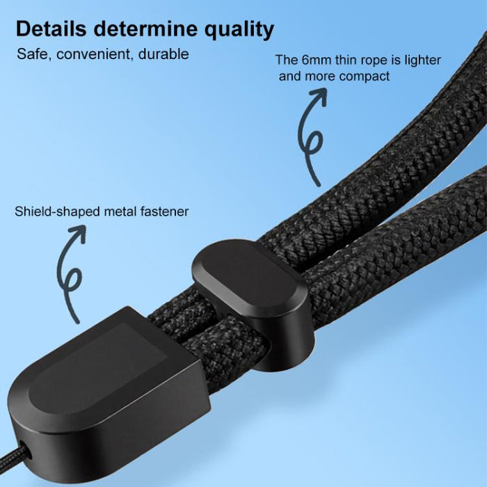 Mini cordón ajustable para teléfono con cierre automático, estilo escudo.