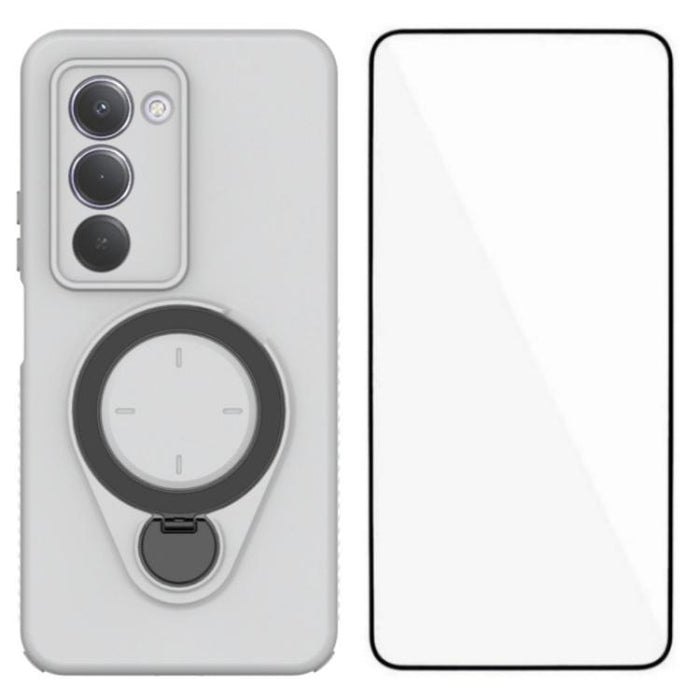 Funda para teléfono con soporte de anillo WANLONFENG y protector de pantalla, For Redmi 15 5G Global 169.5mm, For Redmi 15 5G / 4G EU 171mm, For Redmi 15C 5G / 4G Global 171mm, For Redmi 15C 5G / 4G EU 173mm