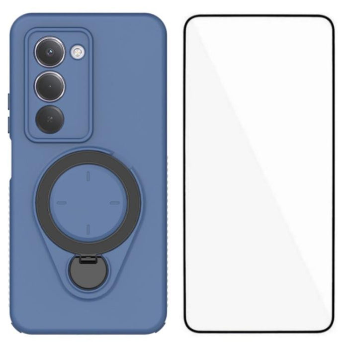 Funda para teléfono con soporte de anillo WANLONFENG y protector de pantalla, For Redmi 15 5G Global 169.5mm, For Redmi 15 5G / 4G EU 171mm, For Redmi 15C 5G / 4G Global 171mm, For Redmi 15C 5G / 4G EU 173mm