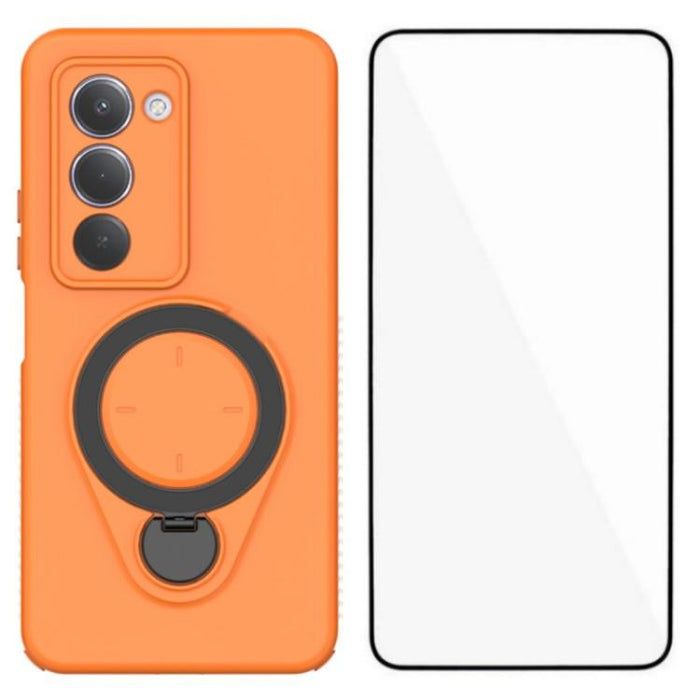 Funda para teléfono con soporte de anillo WANLONFENG y protector de pantalla, For Redmi 15 5G Global 169.5mm, For Redmi 15 5G / 4G EU 171mm, For Redmi 15C 5G / 4G Global 171mm, For Redmi 15C 5G / 4G EU 173mm