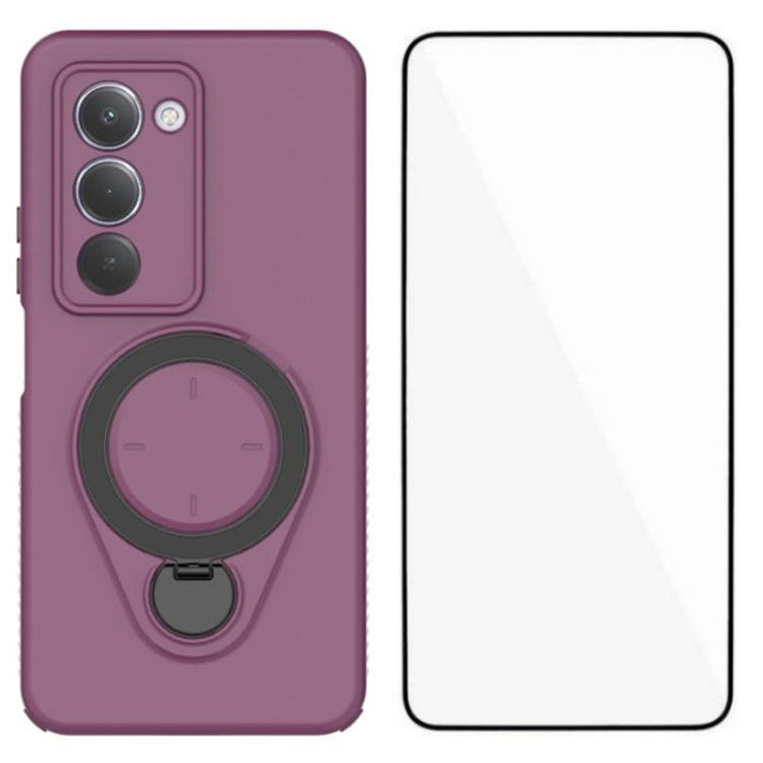 Funda para teléfono con soporte de anillo WANLONFENG y protector de pantalla, For Redmi 15 5G Global 169.5mm, For Redmi 15 5G / 4G EU 171mm, For Redmi 15C 5G / 4G Global 171mm, For Redmi 15C 5G / 4G EU 173mm