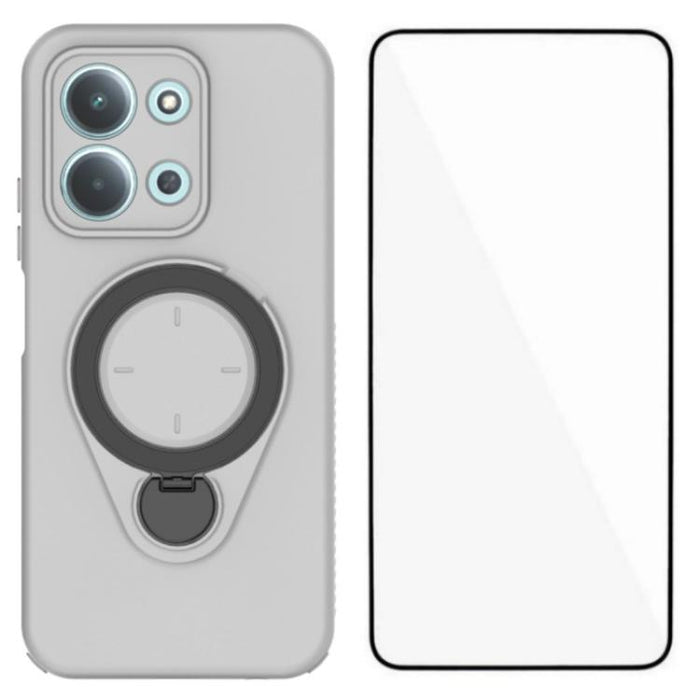 Funda para teléfono con soporte de anillo WANLONFENG y protector de pantalla, For Redmi 15 5G Global 169.5mm, For Redmi 15 5G / 4G EU 171mm, For Redmi 15C 5G / 4G Global 171mm, For Redmi 15C 5G / 4G EU 173mm