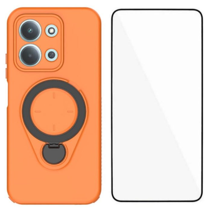 Funda para teléfono con soporte de anillo WANLONFENG y protector de pantalla, For Redmi 15 5G Global 169.5mm, For Redmi 15 5G / 4G EU 171mm, For Redmi 15C 5G / 4G Global 171mm, For Redmi 15C 5G / 4G EU 173mm