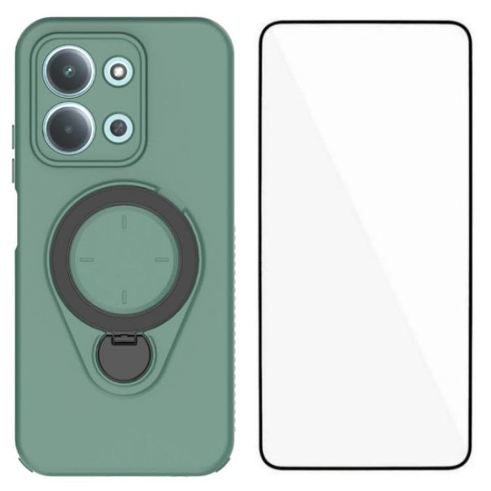Funda para teléfono con soporte de anillo WANLONFENG y protector de pantalla, For Redmi 15 5G Global 169.5mm, For Redmi 15 5G / 4G EU 171mm, For Redmi 15C 5G / 4G Global 171mm, For Redmi 15C 5G / 4G EU 173mm
