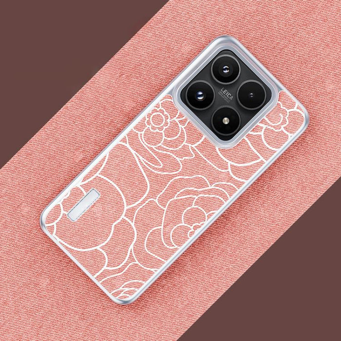 Funda para teléfono con estampado de camelia en relieve, de tela de lino y lana, con cierre magnético y tres garantías., For Xiaomi 17, For Xiaomi 15S Pro, For Xiaomi 15 Pro, For Xiaomi 15, For Xiaomi 14 Pro, For Xiaomi 14