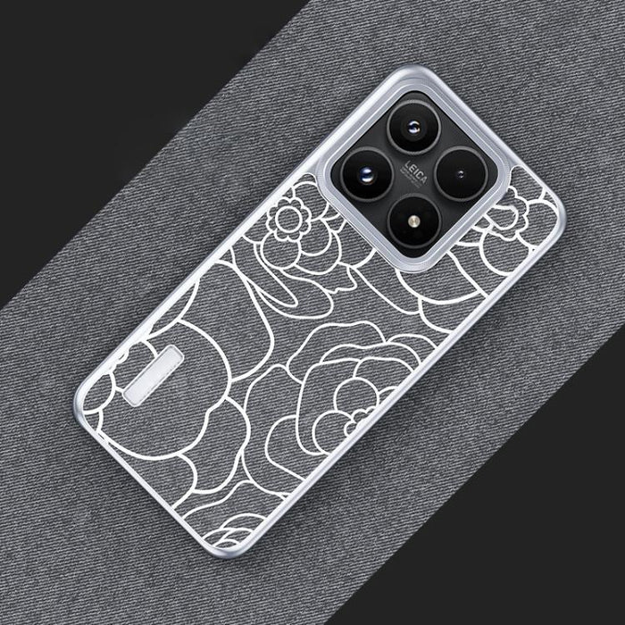 Funda para teléfono con estampado de camelia en relieve, de tela de lino y lana, con cierre magnético y tres garantías., For Xiaomi 17, For Xiaomi 15S Pro, For Xiaomi 15 Pro, For Xiaomi 15, For Xiaomi 14 Pro, For Xiaomi 14