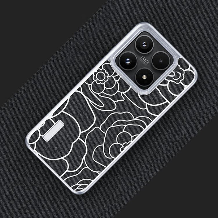 Funda para teléfono con estampado de camelia en relieve, de tela de lino y lana, con cierre magnético y tres garantías., For Xiaomi 17, For Xiaomi 15S Pro, For Xiaomi 15 Pro, For Xiaomi 15, For Xiaomi 14 Pro, For Xiaomi 14