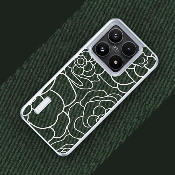 Funda para teléfono con estampado de camelia en relieve, de tela de lino y lana, con cierre magnético y tres garantías., For Xiaomi 17, For Xiaomi 15S Pro, For Xiaomi 15 Pro, For Xiaomi 15, For Xiaomi 14 Pro, For Xiaomi 14