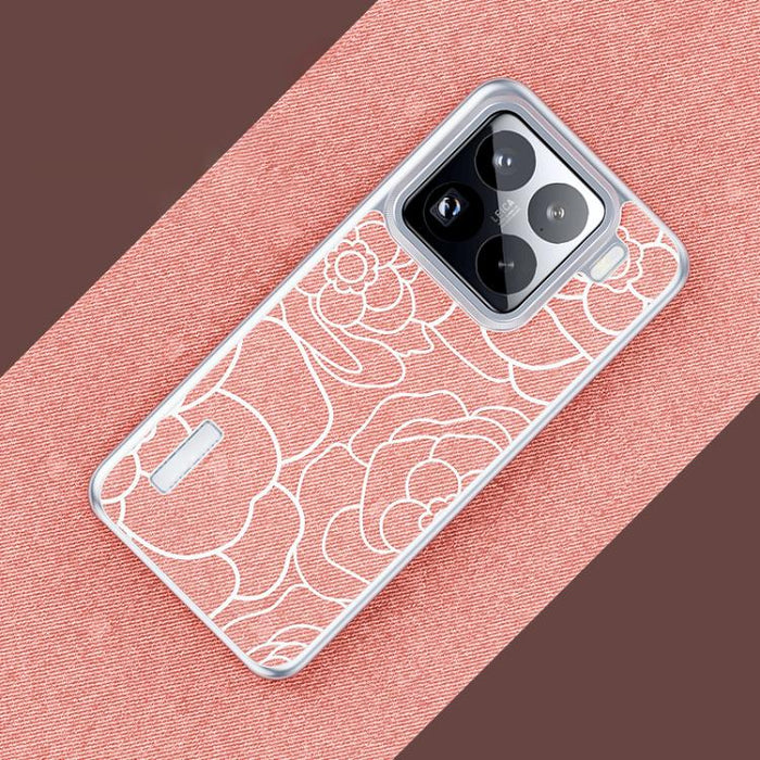 Funda para teléfono con estampado de camelia en relieve, de tela de lino y lana, con cierre magnético y tres garantías., For Xiaomi 17, For Xiaomi 15S Pro, For Xiaomi 15 Pro, For Xiaomi 15, For Xiaomi 14 Pro, For Xiaomi 14