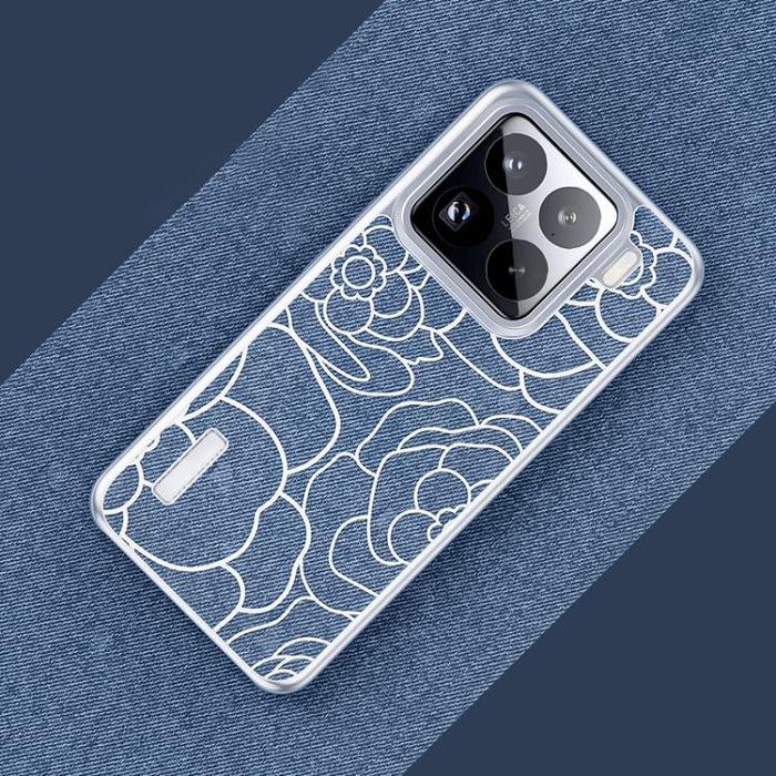 Funda para teléfono con estampado de camelia en relieve, de tela de lino y lana, con cierre magnético y tres garantías., For Xiaomi 17, For Xiaomi 15S Pro, For Xiaomi 15 Pro, For Xiaomi 15, For Xiaomi 14 Pro, For Xiaomi 14