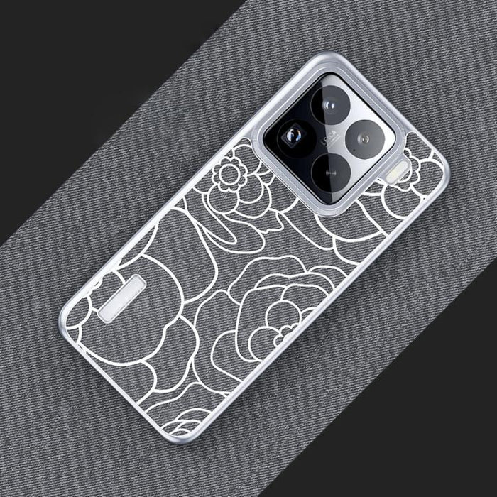 Funda para teléfono con estampado de camelia en relieve, de tela de lino y lana, con cierre magnético y tres garantías., For Xiaomi 17, For Xiaomi 15S Pro, For Xiaomi 15 Pro, For Xiaomi 15, For Xiaomi 14 Pro, For Xiaomi 14