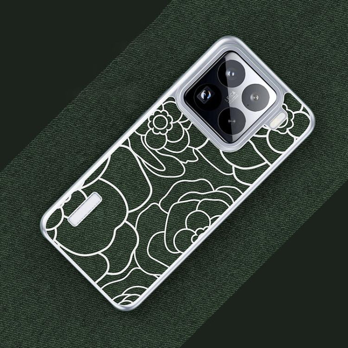 Funda para teléfono con estampado de camelia en relieve, de tela de lino y lana, con cierre magnético y tres garantías., For Xiaomi 17, For Xiaomi 15S Pro, For Xiaomi 15 Pro, For Xiaomi 15, For Xiaomi 14 Pro, For Xiaomi 14