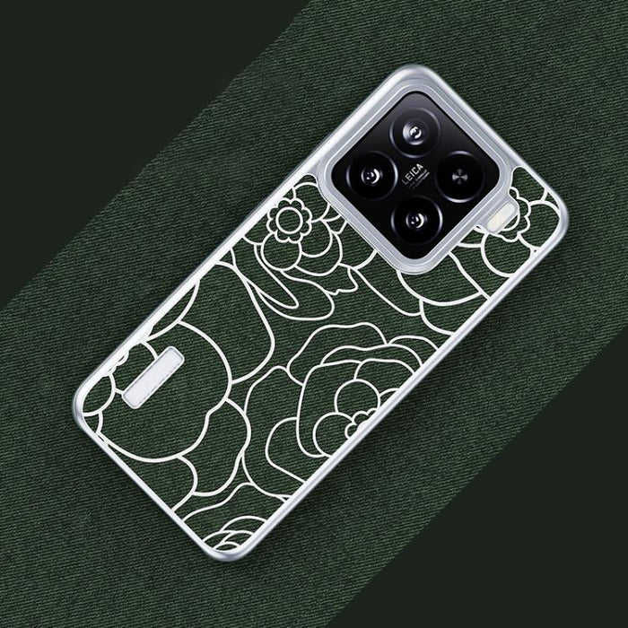 Funda para teléfono con estampado de camelia en relieve, de tela de lino y lana, con cierre magnético y tres garantías., For Xiaomi 17, For Xiaomi 15S Pro, For Xiaomi 15 Pro, For Xiaomi 15, For Xiaomi 14 Pro, For Xiaomi 14