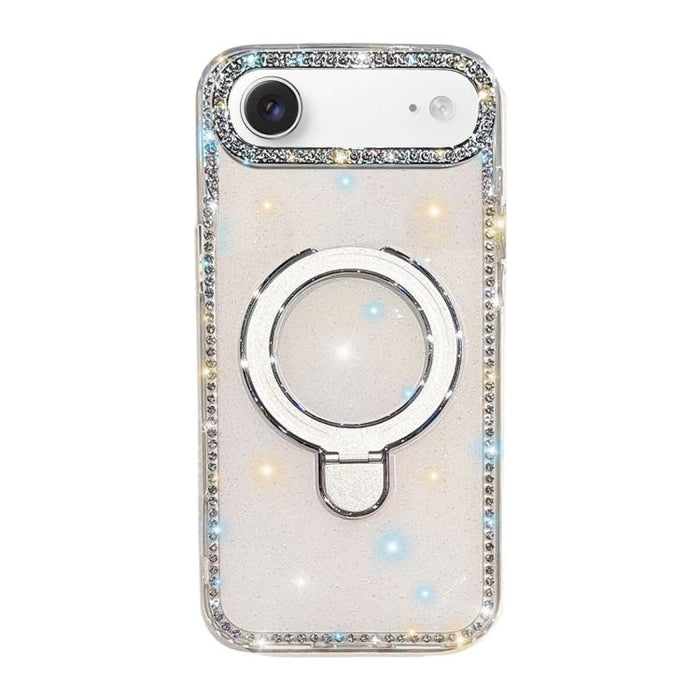 Funda para teléfono a prueba de golpes con soporte magnético de diamantes de imitación IMD de doble cara, For iPhone 17 Pro Max, For iPhone 17 Pro, For iPhone 17, For iPhone Air, For iPhone 16 Pro Max, For iPhone 16 Pro, For iPhone 16e / 17e           ...