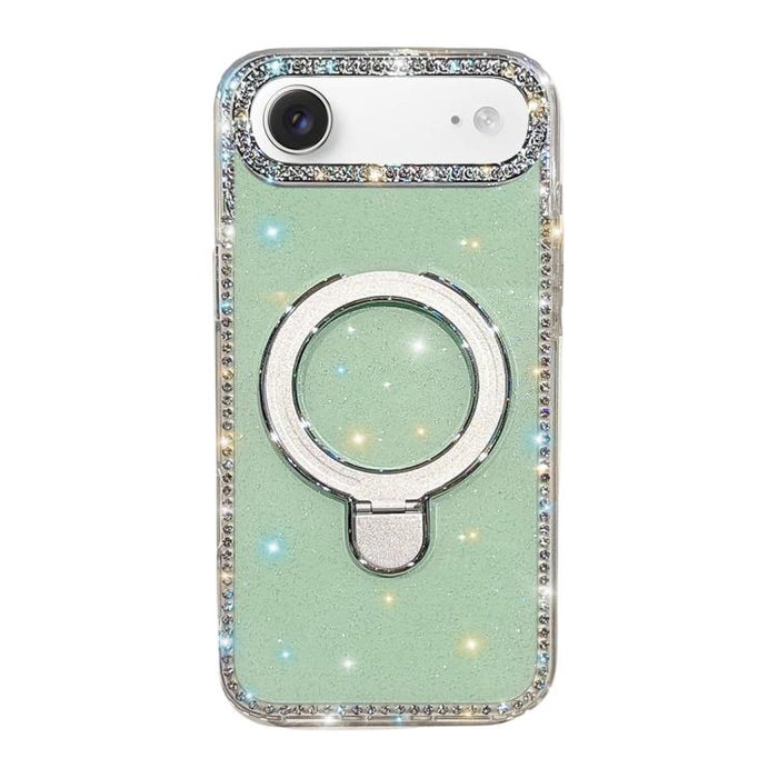 Funda para teléfono a prueba de golpes con soporte magnético de diamantes de imitación IMD de doble cara, For iPhone 17 Pro Max, For iPhone 17 Pro, For iPhone 17, For iPhone Air, For iPhone 16 Pro Max, For iPhone 16 Pro, For iPhone 16e / 17e           ...