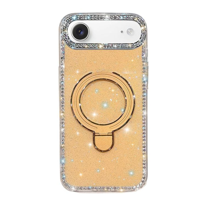 Funda para teléfono a prueba de golpes con soporte magnético de diamantes de imitación IMD de doble cara, For iPhone 17 Pro Max, For iPhone 17 Pro, For iPhone 17, For iPhone Air, For iPhone 16 Pro Max, For iPhone 16 Pro, For iPhone 16e / 17e           ...