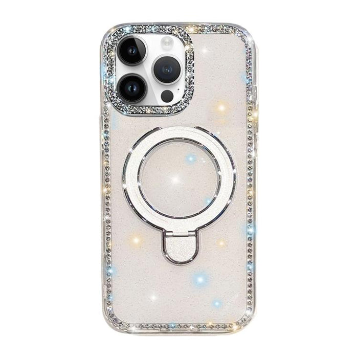 Funda para teléfono a prueba de golpes con soporte magnético de diamantes de imitación IMD de doble cara, For iPhone 17 Pro Max, For iPhone 17 Pro, For iPhone 17, For iPhone Air, For iPhone 16 Pro Max, For iPhone 16 Pro, For iPhone 16e / 17e           ...