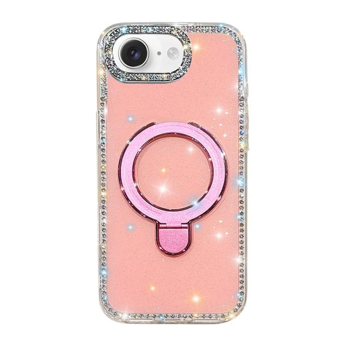 Funda para teléfono a prueba de golpes con soporte magnético de diamantes de imitación IMD de doble cara, For iPhone 17 Pro Max, For iPhone 17 Pro, For iPhone 17, For iPhone Air, For iPhone 16 Pro Max, For iPhone 16 Pro, For iPhone 16e / 17e           ...
