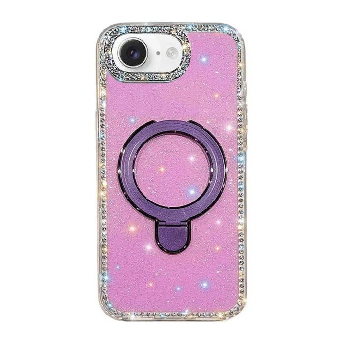Funda para teléfono a prueba de golpes con soporte magnético de diamantes de imitación IMD de doble cara, For iPhone 17 Pro Max, For iPhone 17 Pro, For iPhone 17, For iPhone Air, For iPhone 16 Pro Max, For iPhone 16 Pro, For iPhone 16e / 17e           ...