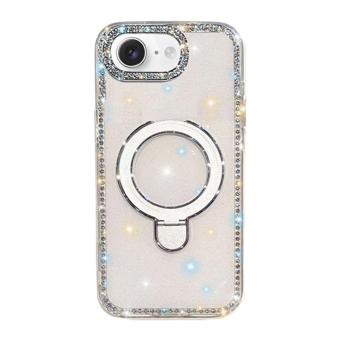 Funda para teléfono a prueba de golpes con soporte magnético de diamantes de imitación IMD de doble cara, For iPhone 17 Pro Max, For iPhone 17 Pro, For iPhone 17, For iPhone Air, For iPhone 16 Pro Max, For iPhone 16 Pro, For iPhone 16e / 17e           ...