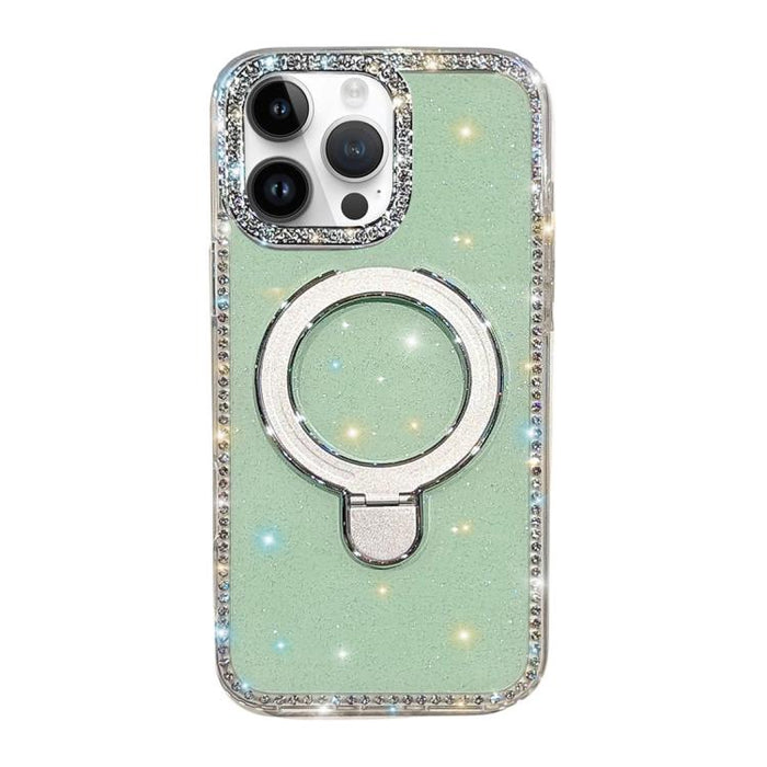 Funda para teléfono a prueba de golpes con soporte magnético de diamantes de imitación IMD de doble cara, For iPhone 17 Pro Max, For iPhone 17 Pro, For iPhone 17, For iPhone Air, For iPhone 16 Pro Max, For iPhone 16 Pro, For iPhone 16e / 17e           ...