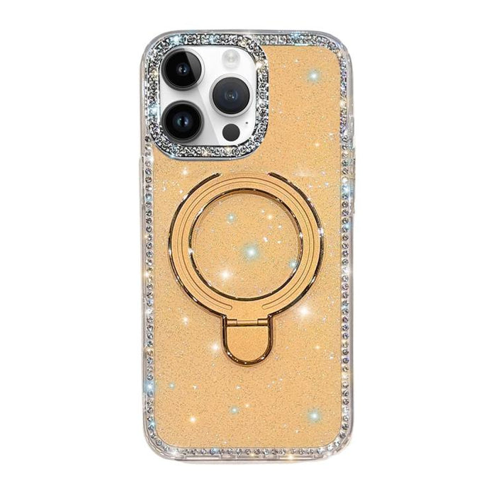 Funda para teléfono a prueba de golpes con soporte magnético de diamantes de imitación IMD de doble cara, For iPhone 17 Pro Max, For iPhone 17 Pro, For iPhone 17, For iPhone Air, For iPhone 16 Pro Max, For iPhone 16 Pro, For iPhone 16e / 17e           ...