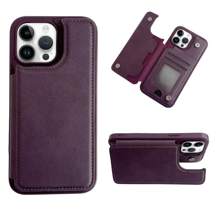 Funda para teléfono con tarjetero multifuncional y cierre magnético, For iPhone 14 Pro Max, For iPhone 13 Pro Max, For iPhone 13 Pro, For iPhone 12 / 12 Pro, For iPhone 12 Pro Max, For iPhone 11, For iPhone XR