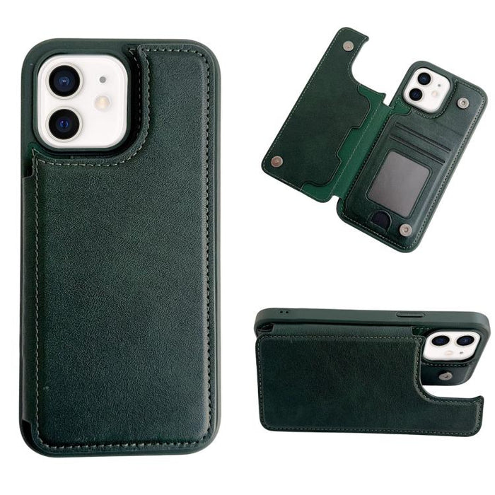 Funda para teléfono con tarjetero multifuncional y cierre magnético, For iPhone 14 Pro Max, For iPhone 13 Pro Max, For iPhone 13 Pro, For iPhone 12 / 12 Pro, For iPhone 12 Pro Max, For iPhone 11, For iPhone XR